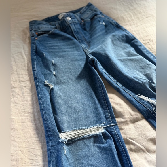 PAIGE Sasha Wide Leg Women's Distressed Jeans, Size 27 - Picture 4 of 10